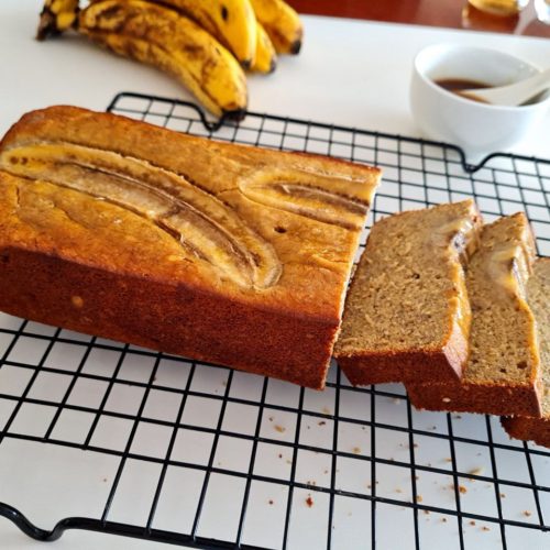 Banana bread con harina de garbanzos